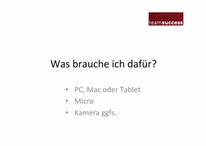 Was brauche ich für ein Webinar
